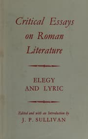 Critical essays on Roman literature