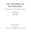 The note-book of William Blake