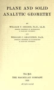 Plane and solid analytic geometry