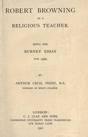 Robert Browning as a religious teacher