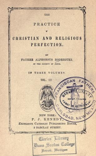 Ejercicio de perfección y virtudes cristianas