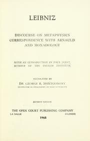 Discourse on metaphysics