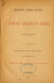 Nests and eggs of North American birds