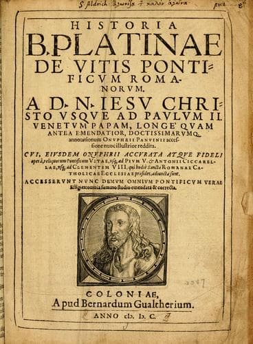 Historia B. Platinae de vitis pontificum Romanorum