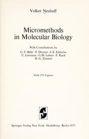 Micromethods in molecular biology