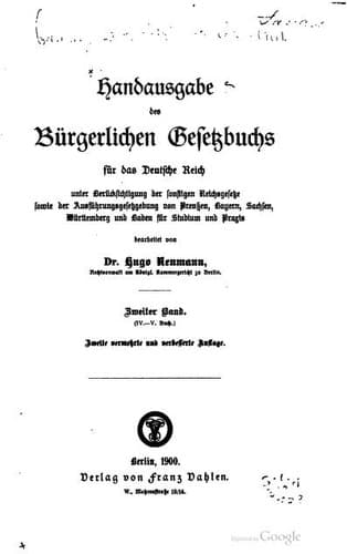 Bürgerliches Gesetzbuch